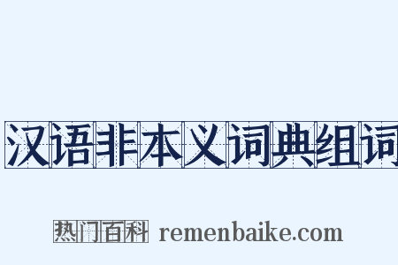 汉语非本义词典组词是什么意思的图片